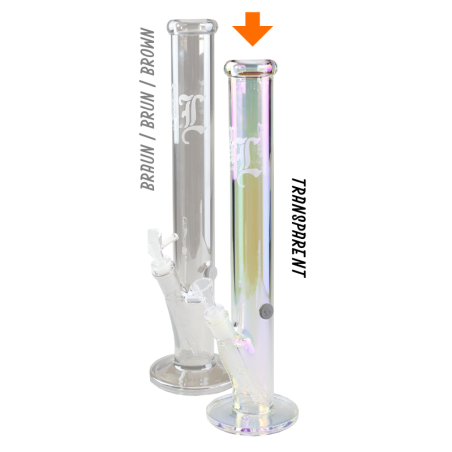 Black Leaf Neverland Bong mit Regenbogen-Metalleffekt Transparent