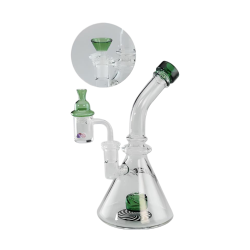 Blaze Glass Herb bong incl banger carb cap Green