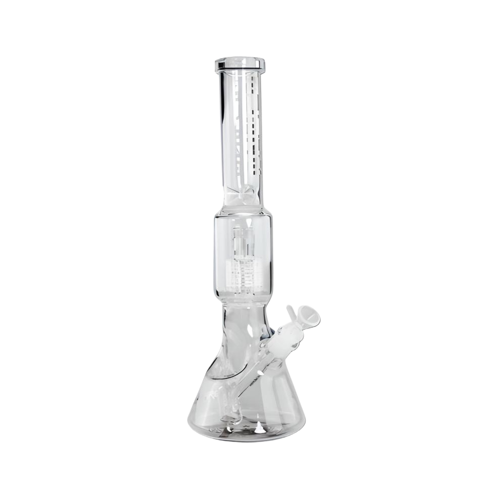 Blaze Glass Ice Bong vs. Fire mit Trommelperkolator transparent