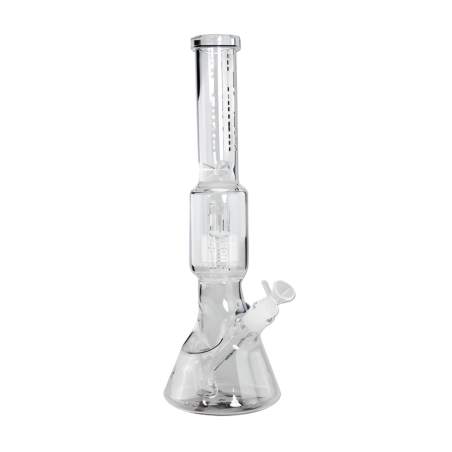 Blaze Glass Ice Bong vs. Fire mit Trommelperkolator transparent