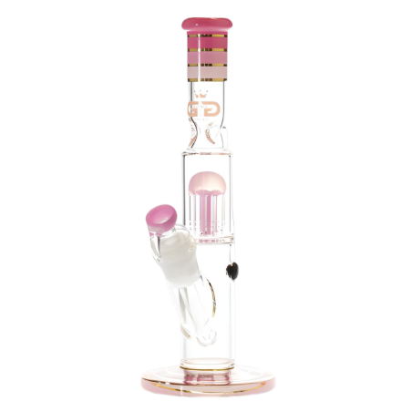 Grace Glass Small Cane Barrel Tree arm perc Bong Pink