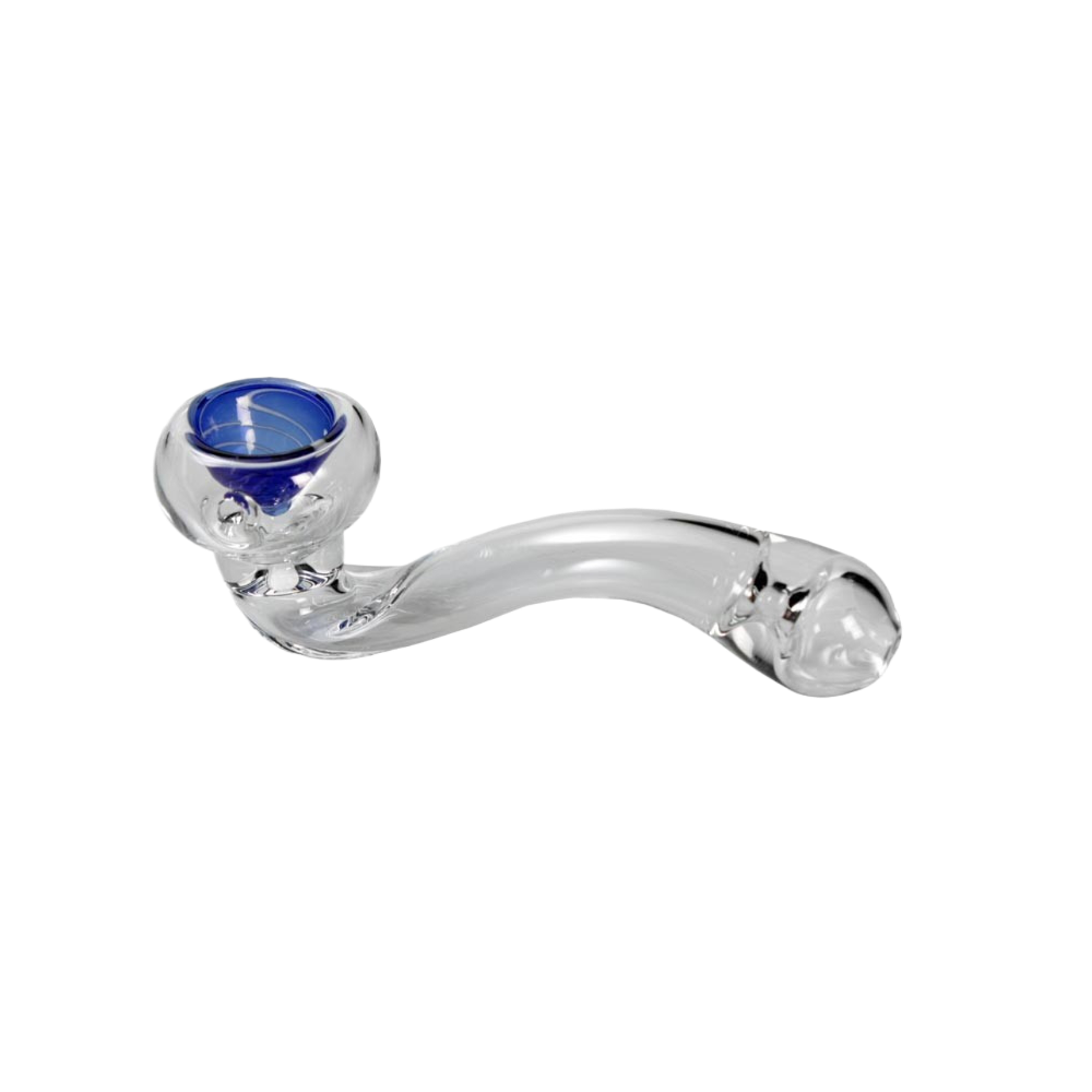 Pipe en verre bleu