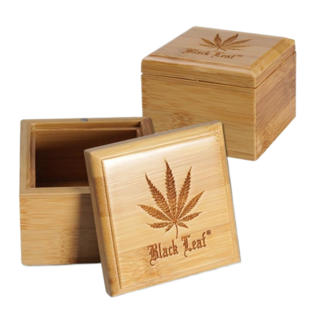 Black Leaf Aufbewahrungsbox aus Bambus LEAF