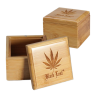 Black Leaf Leaf Bamboo Storage Box