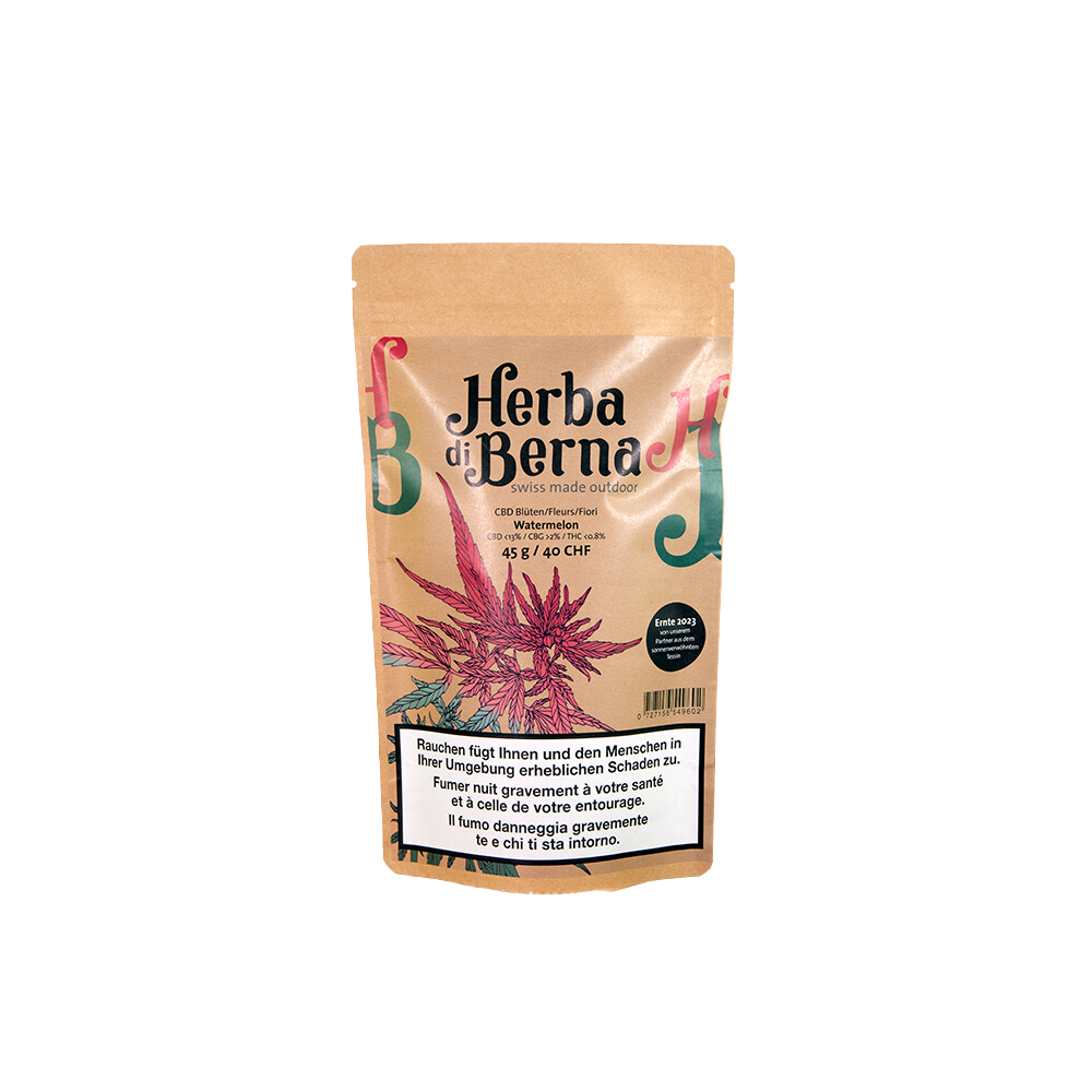 Herba di Berna Watermelon Outdoor CBD Blüten, 45g