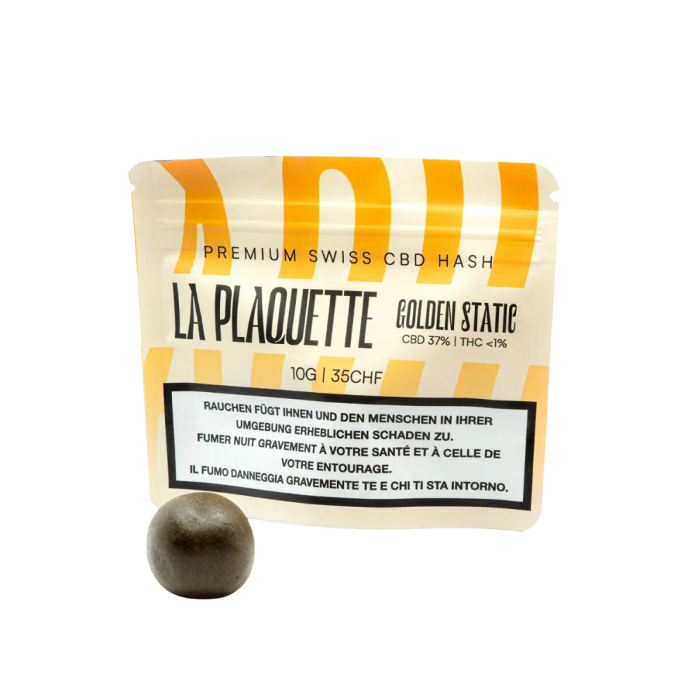 La Plaquette CBD Hash Golden Static 10g