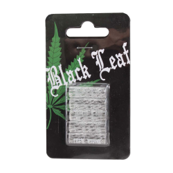 Black Leaf Glass tips for screwing in, 9mm, 5pcs