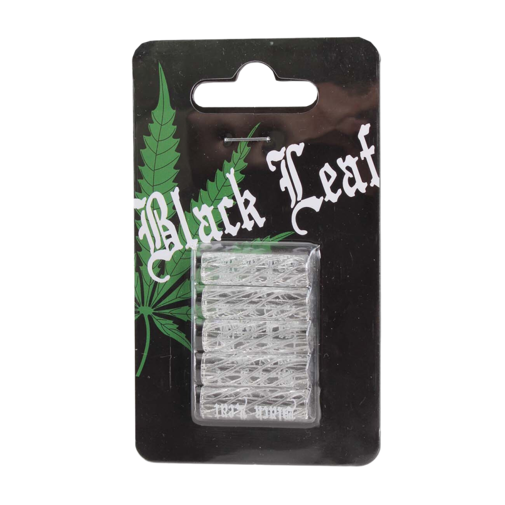 Black Leaf Glass tips for screwing in, 9mm, 5pcs