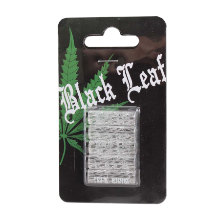 Black Leaf Glass tips for screwing in, 9mm, 5pcs