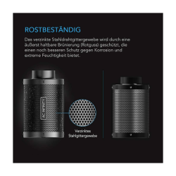 AC Infinity Activated carbon filter with Australian activated carbon, 150 mm