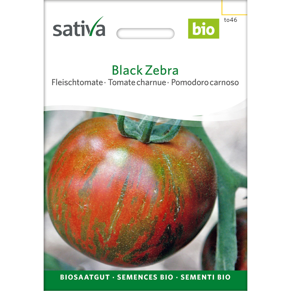 Sativa Black Zebra  –  Fleischtomate Bio