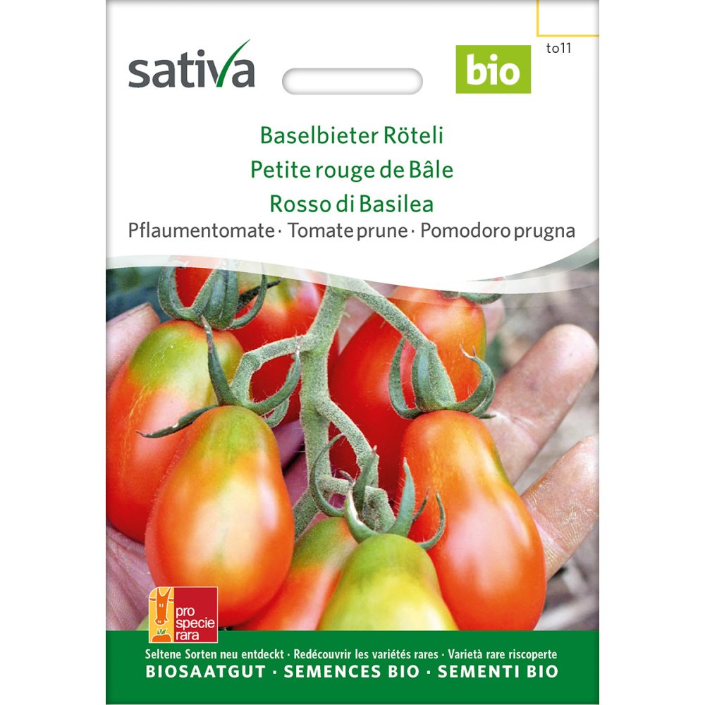 Sativa Baselbieter Röteli  - Pflaumentomate Bio